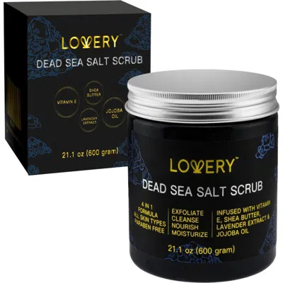 Lovery Exfoliating Dead Sea Salt Scrub In Black