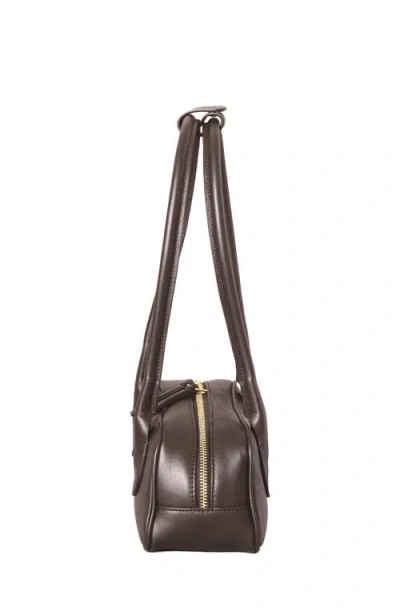 Hyer Goods Mini La Strada Leather East West Bag In Brown