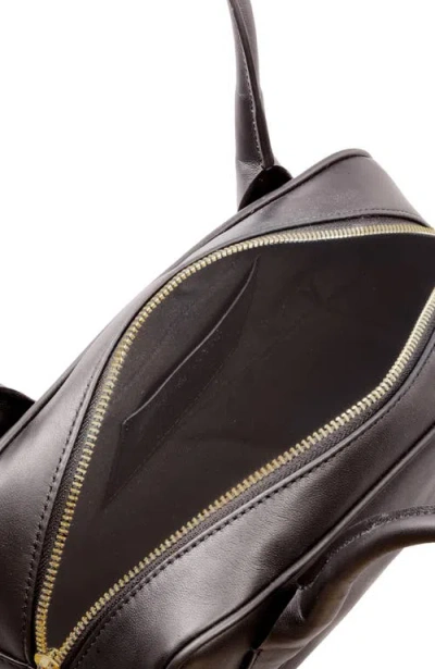 Hyer Goods Mini La Strada Leather East West Bag In Brown