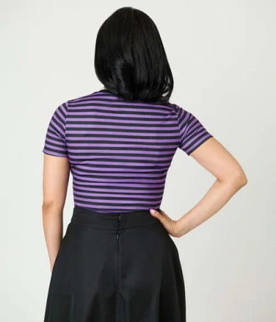 Unique Vintage Back To Basics Top In Purple