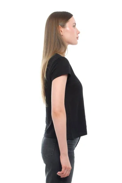 Wilt Clothing V-neck Short Sleeve Baby Tee In Black