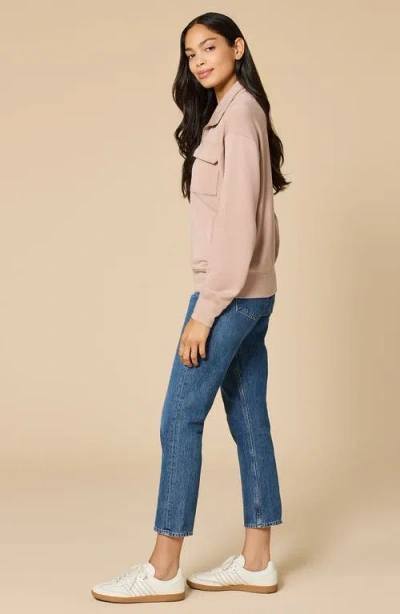 Softies Dreamtech Double Zip Bomber Jacket In Brown