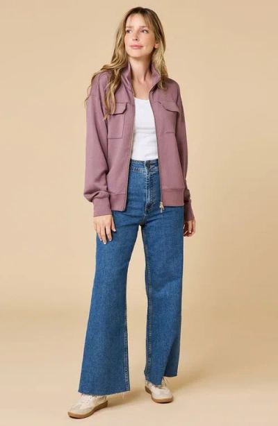 Softies Dreamtech Double Zip Bomber Jacket In Pink