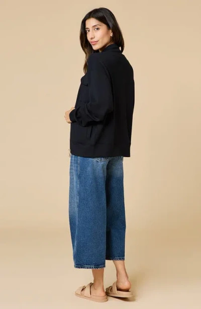 Softies Dreamtech Double Zip Bomber Jacket In Black