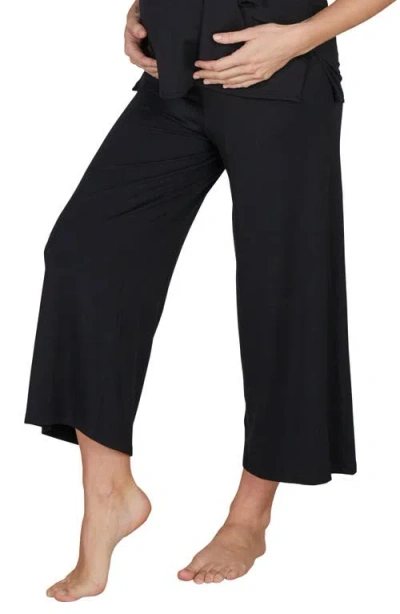 Cache Coeur Origin Wide Leg Maternity Pants In Black | ModeSens - Black Wide Leg Maternity Pants Target