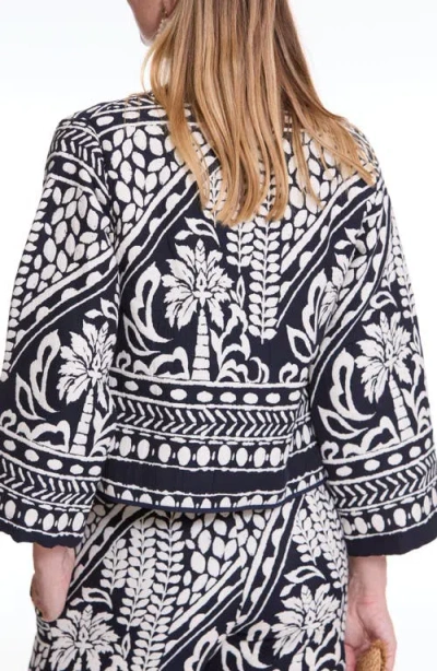 Cache Coeur Java Jacquard Maternity Jacket In Animal Print