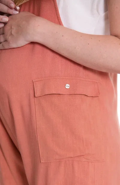 Cache Coeur Eloise Maternity Shorts Overall In Pink