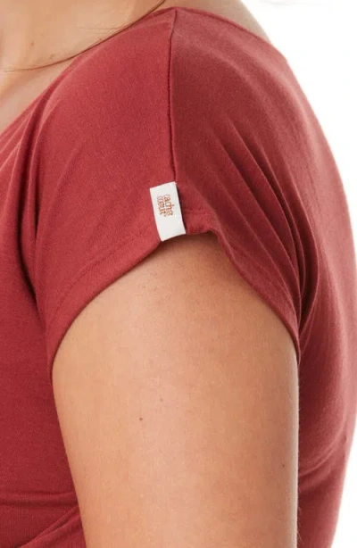 Cache Coeur Maternity Origin Surplice Jumpsuit In Red