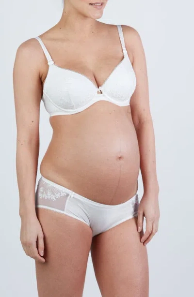 Cache Coeur Louise Maternity And Nursing Push-up Bra In White