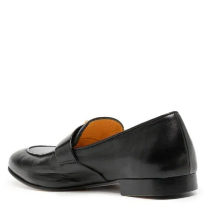 Madison Maison Leather Lock Flat Loafer In Black