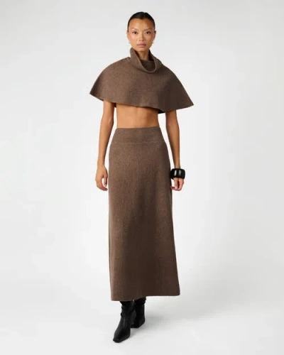 Weworewhat Strapless Peplum Top In Brown