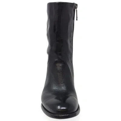 Madison Maison Ah26a Leather Mid Calf Boot In Black