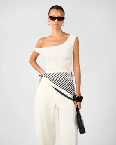 Weworewhat Twisted Off The Shoulder Top In White