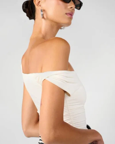 Weworewhat Twisted Off The Shoulder Top In White