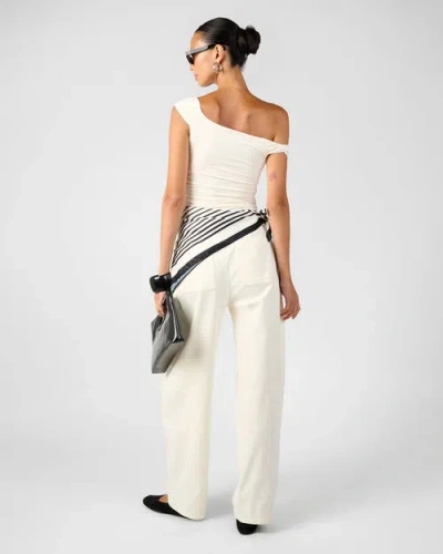 Weworewhat Twisted Off The Shoulder Top In White