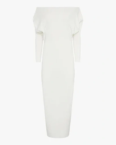 Weworewhat Off Shoulder Sweater Midi Dress In White