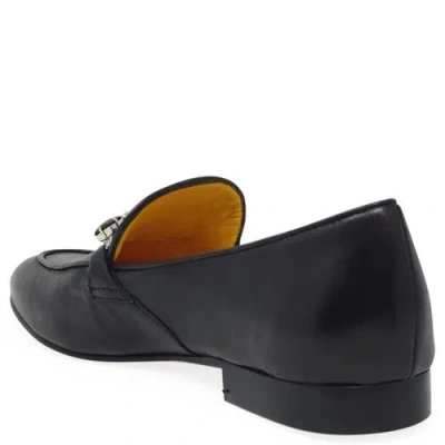 Madison Maison Leather Flat Jeweled Loafer In Black