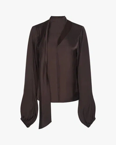 Weworewhat Wrap Neck Tie Top In Multi