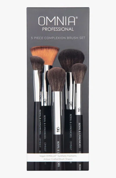 Omnia Brush Complexion 5pc Makeup Brush Set In Black