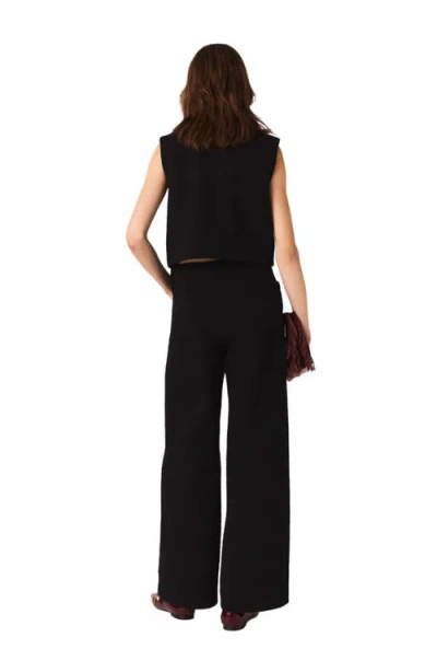 Maje Velvet Stripe Wide Leg Pants In Multi