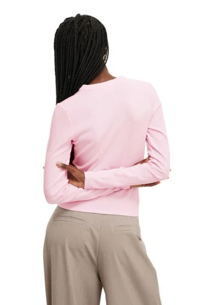 Cotton On Ryan Henley Long Sleeve In Pink