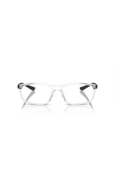 Armani Exchange 56mm Rectangle Optical Glasses In White