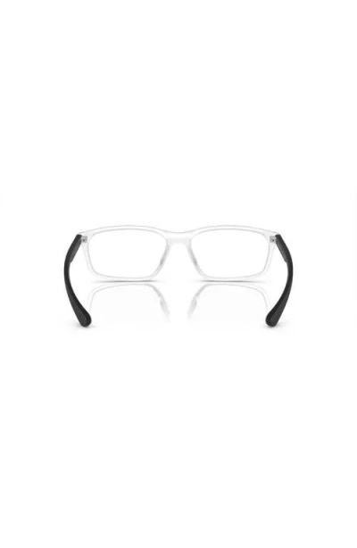 Armani Exchange 56mm Rectangle Optical Glasses In White