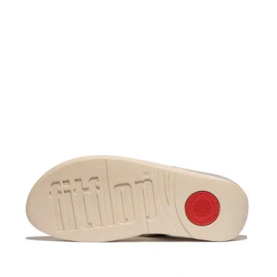 Fitflop Fino Beadie-button Metallic Toe-post Sandals In Multi