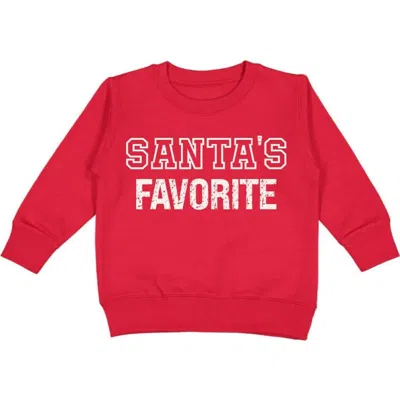 Sweet Wink Santa's Favorite Christmas Sweatshirt In Red