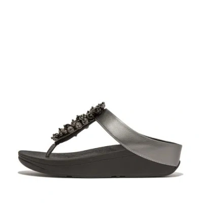 Fitflop Fino Bauble Bead Flip Flop In Black