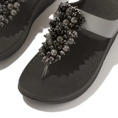Fitflop Fino Bauble Bead Flip Flop In Black