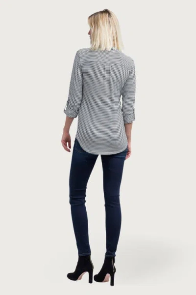 Nom Maternity Amelie Maternity + Nursing Top In Blue