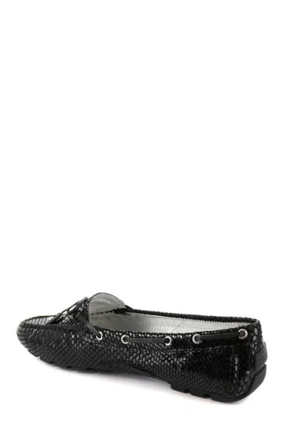 Marc Joseph New York Cypress Hill Leather Tiebow Driver Loafer In Black