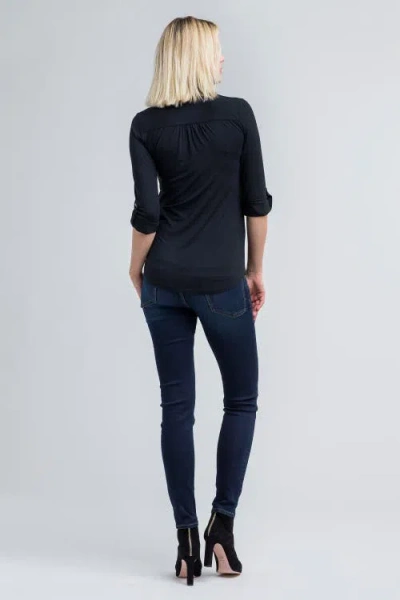 Nom Maternity Women's Amelie Knit Transitional Top In Black