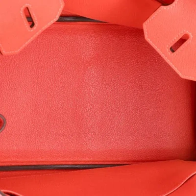 Pre-owned Hermes  Hermes Birkin Handbag Pink Epsom With Palladium Hardware 30 In Red