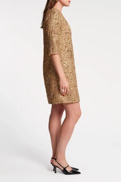 Frances Valentine Mod Dress In Gold