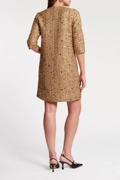 Frances Valentine Mod Dress In Gold