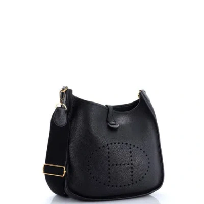 Pre-owned Hermes  Hermes Evelyne Bag Gen Iii Clemence Pm In Black
