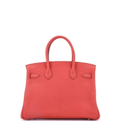 Pre-owned Hermes  Hermes Birkin Handbag Pink Clemence With Palladium Hardware 30 In Purple