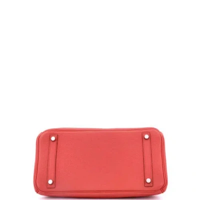 Pre-owned Hermes  Hermes Birkin Handbag Pink Clemence With Palladium Hardware 30 In Purple