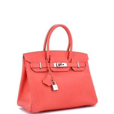 Pre-owned Hermes  Hermes Birkin Handbag Pink Epsom With Palladium Hardware 30