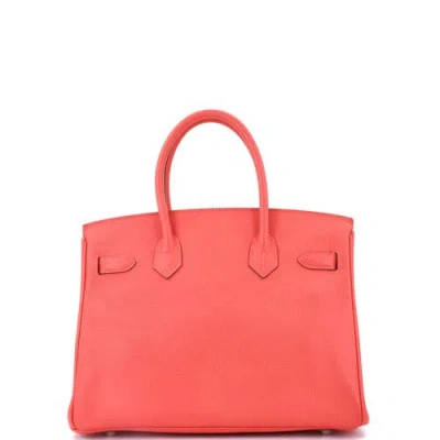 Pre-owned Hermes  Hermes Birkin Handbag Pink Epsom With Palladium Hardware 30