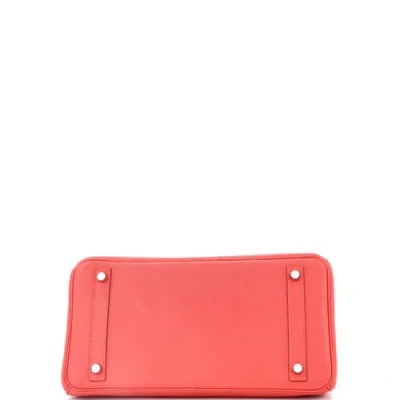 Pre-owned Hermes  Hermes Birkin Handbag Pink Epsom With Palladium Hardware 30