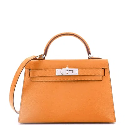 Pre-owned Hermes  Hermes Kelly Mini Ii Bag Verso Chevre Mysore With Palladium Hardware 20