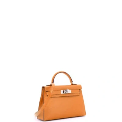 Pre-owned Hermes  Hermes Kelly Mini Ii Bag Verso Chevre Mysore With Palladium Hardware 20
