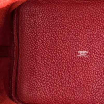 Pre-owned Hermes  Hermes Picotin Lock Bag Clemence Mm In Red