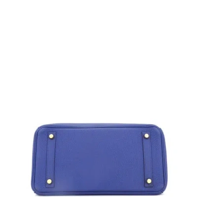 Pre-owned Hermes  Hermes Birkin Handbag Blue Togo With Gold Hardware 30 In Blue