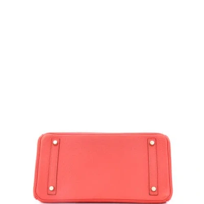 Pre-owned Hermes  Hermes Birkin Handbag Red Epsom With Gold Hardware 30