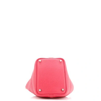 Pre-owned Hermes  Hermes Picotin Lock Bag Clemence Pm In Pink