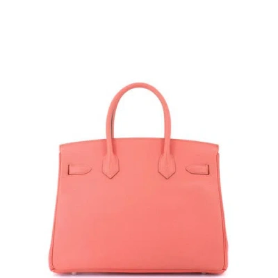 Pre-owned Hermes  Hermes Birkin Handbag Pink Epsom With Palladium Hardware 30 In Pink